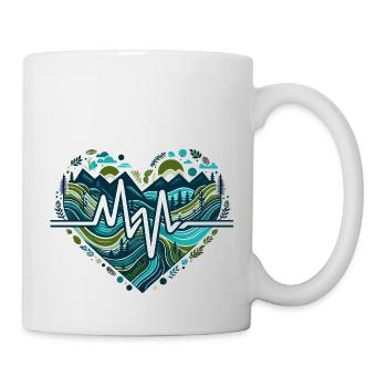 Natur - Herzschlag - Tasse - Weiß - Rechts