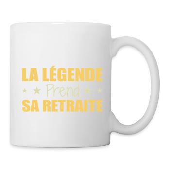La légende prend sa retraite pension retraité - Mug blanc - blanc - Droite