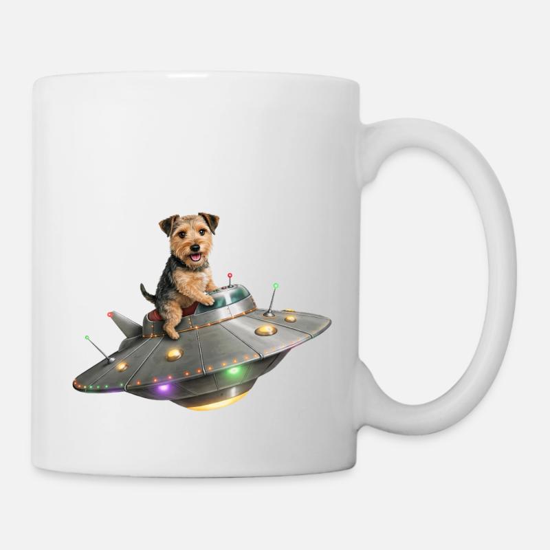 Space Terrier: Reise ins Unbekannte - Tasse - Weiß