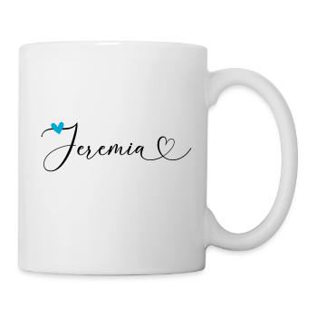 Jérémie Nom Prénom Calligraphie Coeur - Mug blanc - blanc - Droite