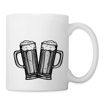 L’équipe de la fête de la bière - Mug blanc - blanc - Droite
