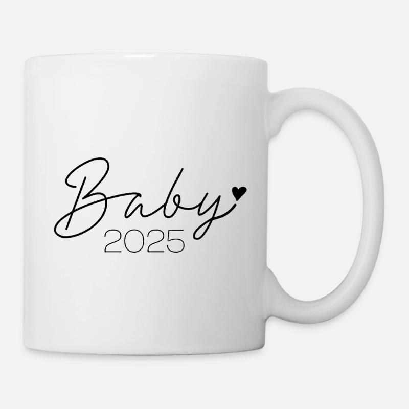 Bébé 2025 Lettrage - Mug blanc - blanc