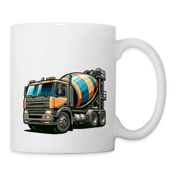 Bétonnière grande taille - Mug blanc - blanc - Droite