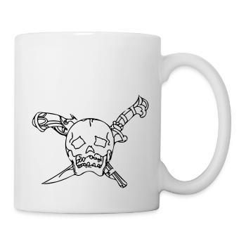 Schädel - Tasse - Weiß - Rechts