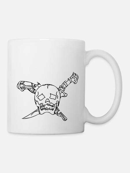 Schädel - Tasse - Weiß