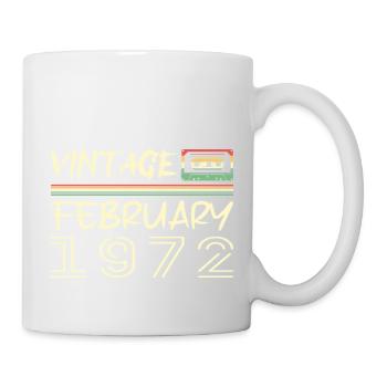 février 1972 meilleur cadeau février 1972 february - Mug blanc - blanc - Droite
