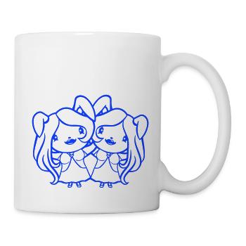 2 Bunnies Girls Pretty Girls Women Bunny Small - Mug - white - Right