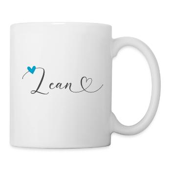 Lean Name Vorname Kalligrafieherz - Tasse - Weiß - Rechts