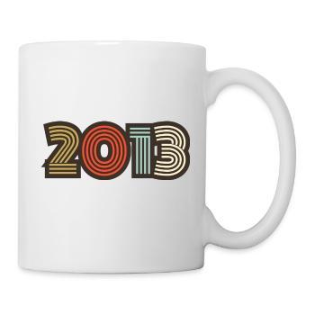 2013 rétro vintage - Mug blanc - blanc - Droite