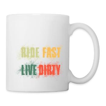 ROULEZ VITE, VIVEZ SALE – VTT - MOTOCROSS - Mug blanc - blanc - Droite