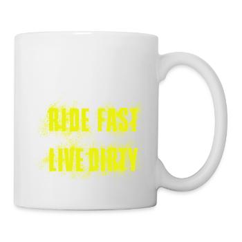 ROULEZ VITE, VIVEZ SALE – VTT - MOTOCROSS - Mug blanc - blanc - Droite