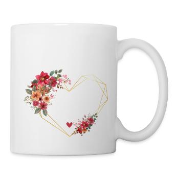 Bridal Team Golden Heart Floral - Mug - white - Right
