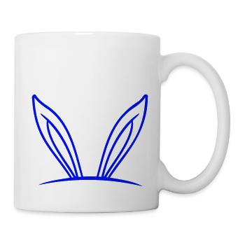 Lapin Oreilles De Lapin Trou Sac Caché Drôle Mignon - Mug blanc - blanc - Droite