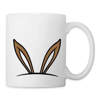Lapin Oreilles De Lapin Trou Sac Caché Drôle Mignon - Mug blanc - blanc - Droite