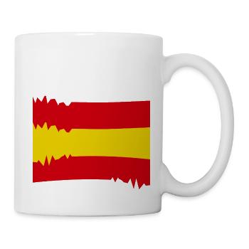 Spanische Flagge verschwommer look - Tasse - Weiß - Rechts