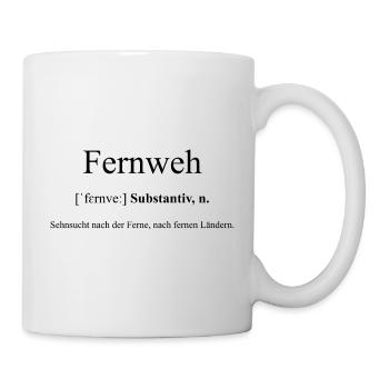 Fernweh Definition Dictionary - Tasse - Weiß - Rechts