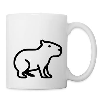 Capybara Minimalistisch Logo - Tasse - Weiß - Rechts