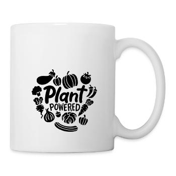 Alimenté par des plantes - Mug blanc - blanc - Droite