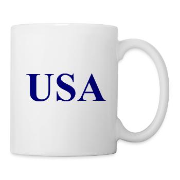 Logo des États-Unis - Slogan - États-Unis d’Amérique - Mug blanc - blanc - Droite