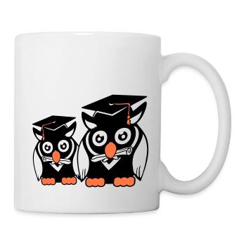 2 Owls Graduation College Abitur Student Team - Mug - white - Right
