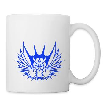 Owl Bird Eagle Owl Night Bird Barn Owl Flying Cool - Mug - white - Right