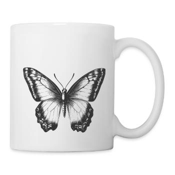 Schmetterling - Tasse - Weiß - Rechts