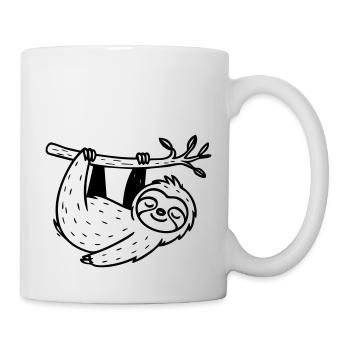 Faultier - Tasse - Weiß - Rechts