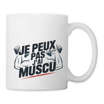 Ich kann nicht, ich habe Muskeln - Tasse - Weiß - Rechts