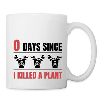 Jardinier 0 jours depuis que j’ai tué une plante - Mug blanc - blanc - Droite
