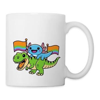 Transgender Axolotl Dino Ride - Mug - white - Right