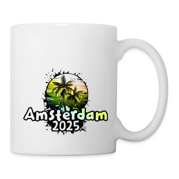 Amsterdam 2025 Holiday Palm Trees - Mug - white - Right