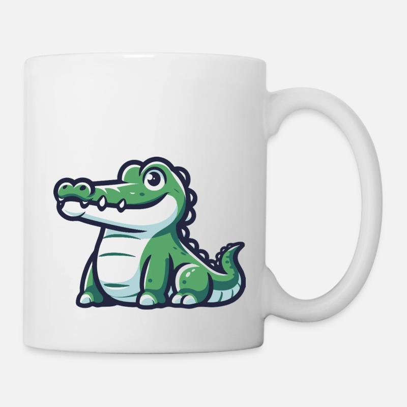 Friendly crocodile from a tropical adventure - Mug - white