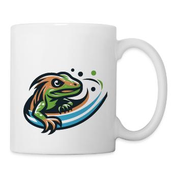 Eidechse springende Gnade - Tasse - Weiß - Rechts