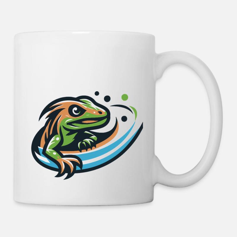 Lizard jumping grace - Mug - white