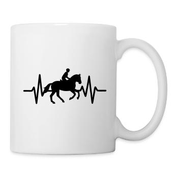 Herzschlag Reiten - Tasse - Weiß - Rechts