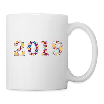 Fleurs 2019 - Mug blanc - blanc - Droite