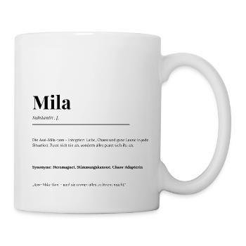 Mila - Tasse - Weiß - Rechts