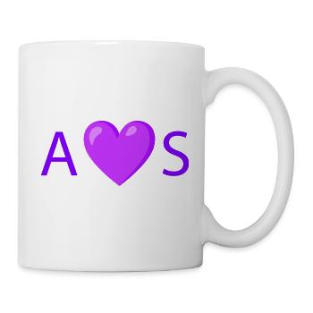 Design de typographie minimaliste Heart Love - Mug blanc - blanc - Droite