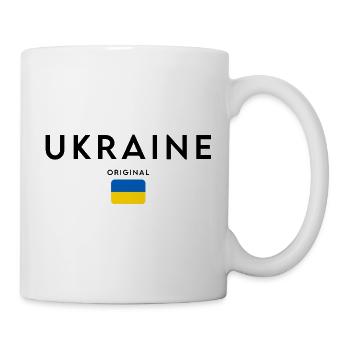 Ukrainian pride, minimalist sleek design - Mug - white - Right