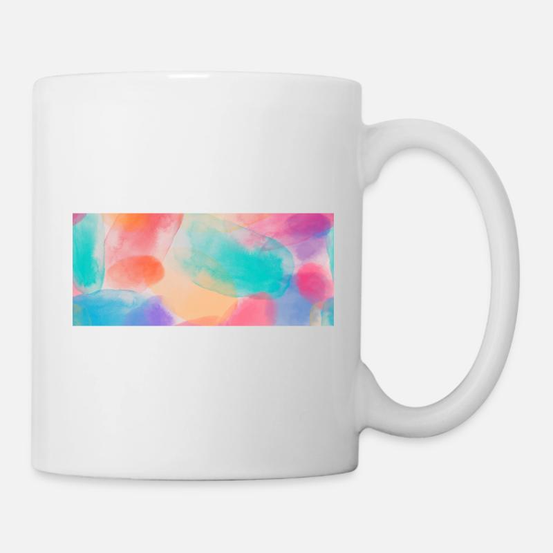 Couleurs vibrantes de l’aquarelle - Mug blanc - blanc