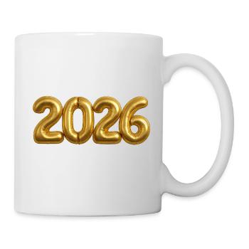 Golden 2026 Year Balloons - Mug - white - Right