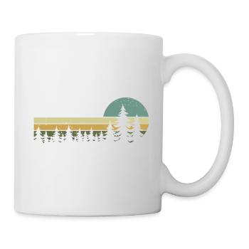 forêt nature arbres nature sauvage extérieur randonnée - Mug blanc - blanc - Droite