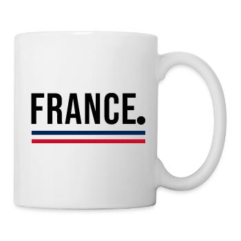 France – Minimal Streetwear Shirt - Tasse - Weiß - Rechts