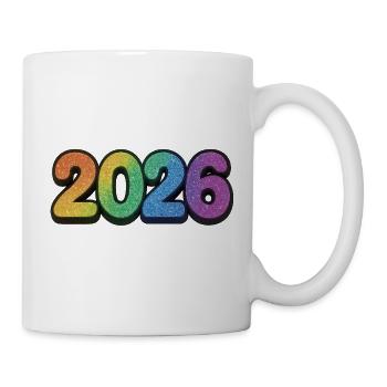 Neon Glitter Year 2026 - Mug - white - Right
