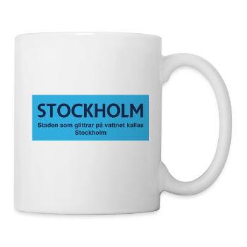 Stockholm Glitzerndes Stadtdesign - Tasse - Weiß - Rechts
