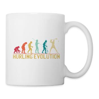 Hurling Evolution Silhouette Design - Mug - white - Right