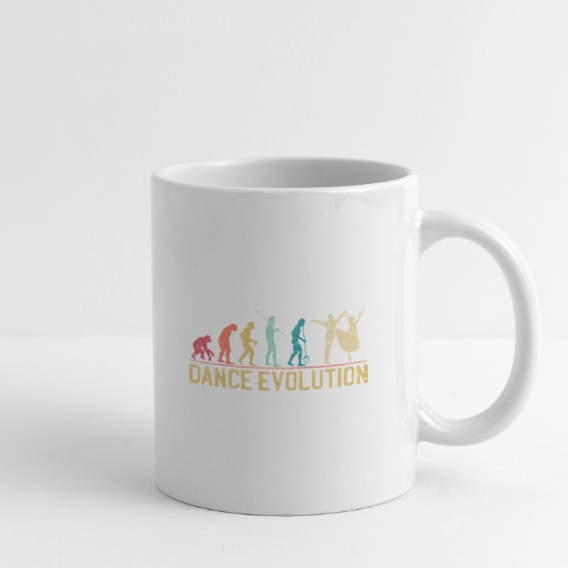 Conception de silhouette d'évolution de la danse Mug blanc