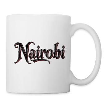 Naïrobi Stadtname im Gothic-Stil - Tasse - Weiß - Rechts