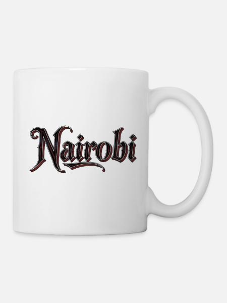 Naïrobi Stadtname im Gothic-Stil - Tasse - Weiß
