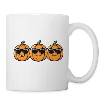 Kürbisse mit Sonnenbrille Funny Design - Tasse - Weiß - Rechts